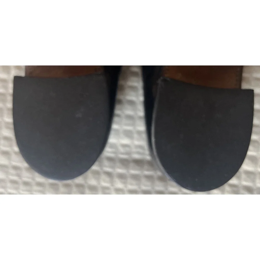 Nettleton‎ VTG Black Pebble Grain Leather Plain Toe Derby Oxford Shoes Mens 9